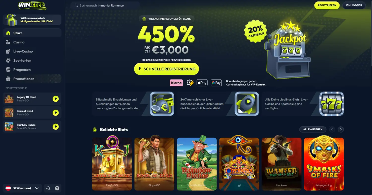 Winzter Casino Startseite